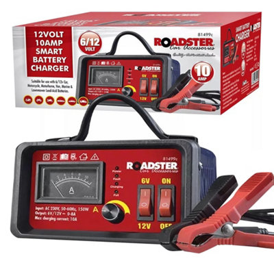 10 Amp Automatic Intelligent Battery Charger 12 Volt Trickle Fast