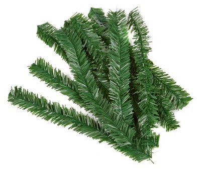 10 Artificial Green Christmas Garland Ties Tree Wreath Wraps Decoration