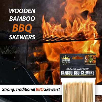 10" Bamboo BBQ Skewers - Bar-B-King (150 Pack) - 7