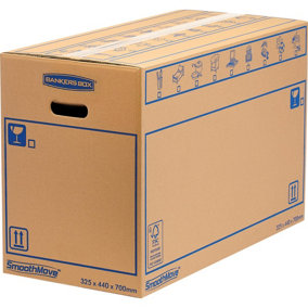 10 BANKERS BOX Cardboard Moving Boxes 100L Heavy Duty Double Wall Boxes Pack of 10