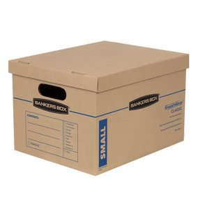 10 BANKERS BOX Cardboard Moving Boxes 32L Heavy Duty Double Wall Boxes Pack of 10
