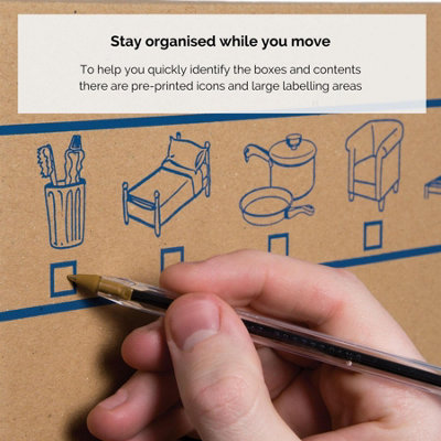 10 BANKERS BOX Cardboard Moving Boxes - 39L Heavy Duty Double Wall Boxes - 47 x 32 x 26cm - Pack of 10 - 4