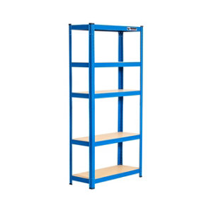 10 Bays 150 x 75 x 30cm - Blue - 5 Tier Boltless Heavy Duty Garage Shelving Unit - 1000kg Load Weight