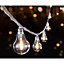 10 Bulb Jute Rope Party Garden String Lights Warm White LED A60 Bulb Lights 4.5M
