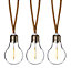 10 Bulb Jute Rope Party Garden String Lights Warm White LED A60 Bulb Lights 4.5M