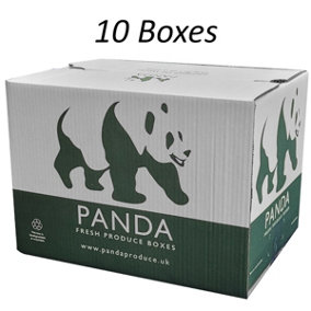 10 Carboard Moving Boxes - Double Walled Easy to Close Durable Storage Box - H 28 x L 38 x W 29 - 10 Boxes