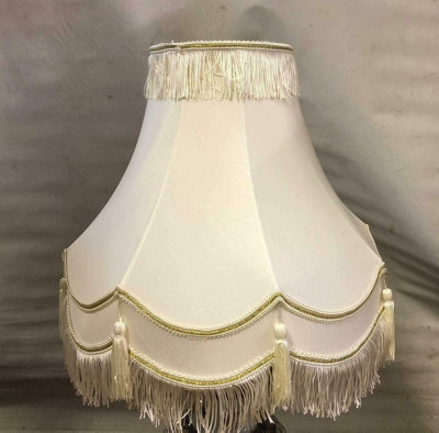 10" Cream / Ivory Fabric Dual Purpose Lampshade