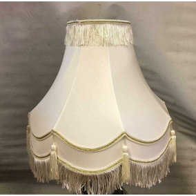 10" Cream / Ivory Fabric Dual Purpose Lampshade
