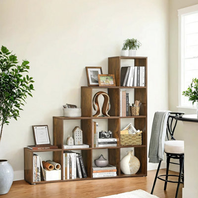 12 Cube Storage Organizer 3 Tier Wood Bookshelf Free Combination Cube Shelves