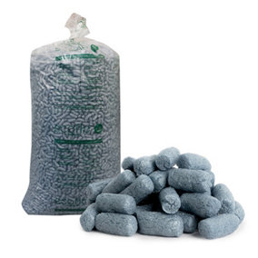 10 Cubic Ft Grey Eco Flo Biodegradable Packing Peanuts Protective Void Loose Fill Postal Mailing Packaging
