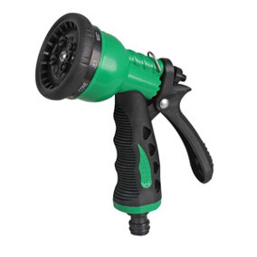 10 DIAL Multi Function Jet Spray Nozzle Garden Hose Gun (Hozelock Compatible)