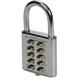 10 Digit Steel Shackle Combination Security Lock Number Code Padlock 70 x 38mm