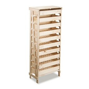 10 Drawer Wooden Apple Storage Rack 156 x 33cm