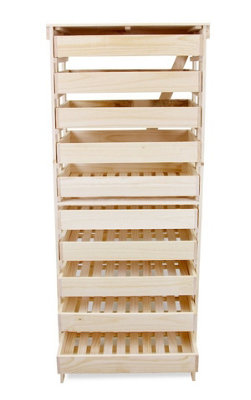 10 Drawer Wooden Apple Storage Rack 156 x 33cm