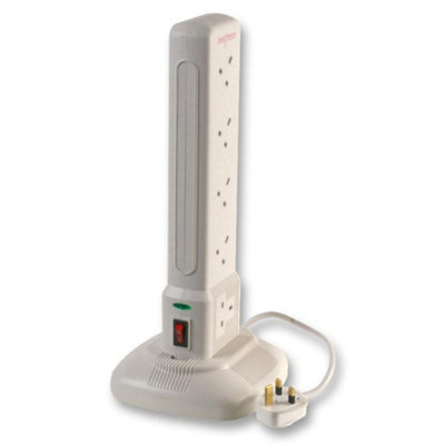 10 Gang Switched Extension Lead Tower with Surge Protection, 1m, White Price Comparisons | Compare The Build