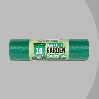 10 Garden Sacks - 100L Green 736 x 990mm