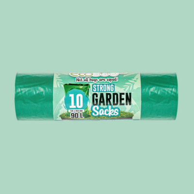 10 Garden Sacks 90L Garden Waste Bin Bag DIY at B&Q