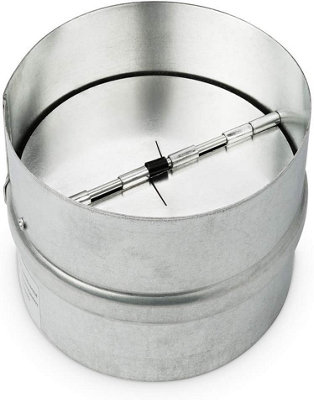 10-Inch Circular Inline Backdraft Damper - Butterfly Action Draft Shutter, 250mm - Airflow Control