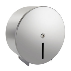 10 Inch mini jumbo toilet tissue dispenser (Polished Steel)