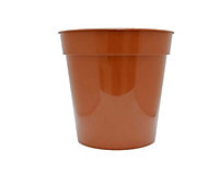 10 Inch Plastic Flower Planter Pot - Terracotta