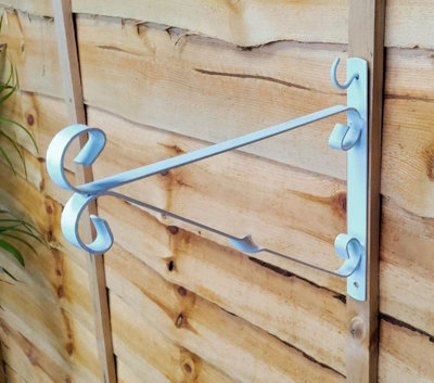 10 Inch White Hanging Basket Bracket - 4