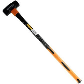 10 Lb Sledge Hammer Long Handle Grip With Fibreglass Rubber Shaft Heavy Duty Diy Multi Purpose