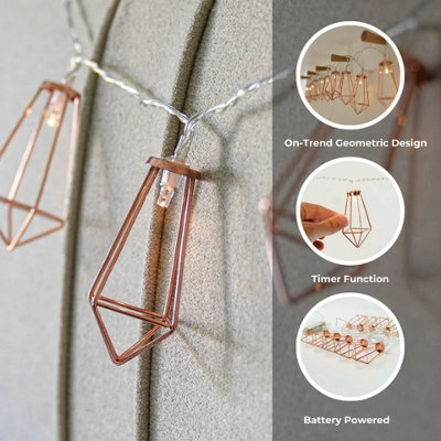 10 LED Warm White Fairy String Lights Battery Powered Decorative Lights