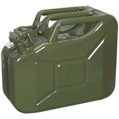 10 Litre Green Jerry Can with Leak-Proof Closure and Fuel Resistant Lining