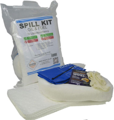 10 Litre Oil and Fuel Mini Compact Spill Kit