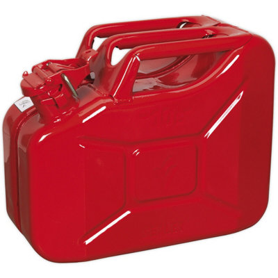 10 Litre Red Jerry Can with Leak-Proof Closure and Fuel Resistant Lining
