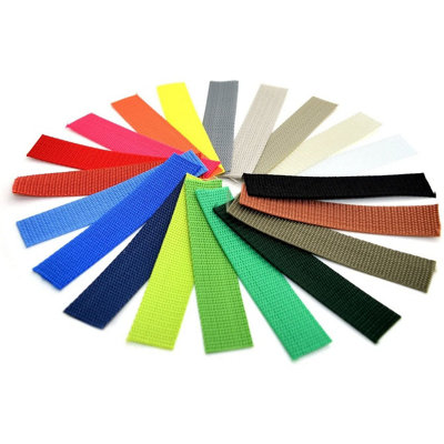 10 metres of 10 mm / 0.39 in Orange (157) Heavy Duty Polypropylene Webbing Strap Tape for Backpacks, Luggage Strapping, Belts