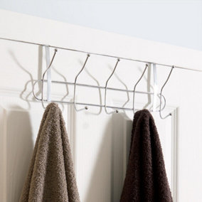 10 Over The Door Hooks Clothes Hanger Metal Towel Rail