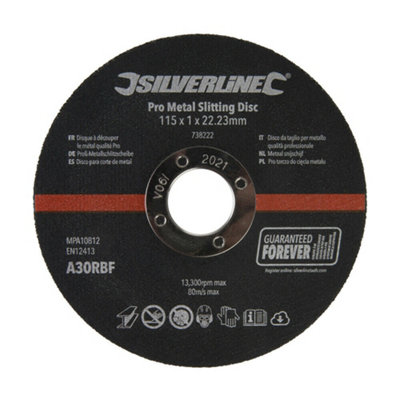 10 PACK 115mm x 1mm PRO Metal Cutting Angle Grinder Discs Aluminium