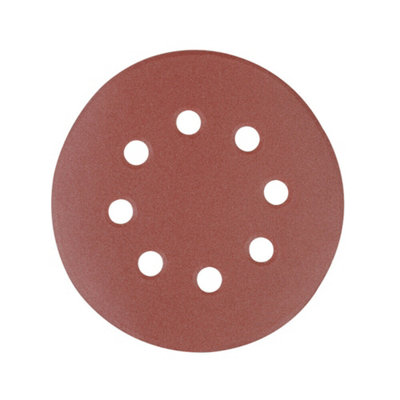 10 PACK 125mm 40 Grit Sanding Sheet Discs Hole Punch Aluminium Oxide