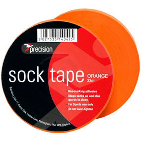 10 PACK - 19mm x 33m ORANGE Sock Tape - Football Shin Guard Pads Holder Tape