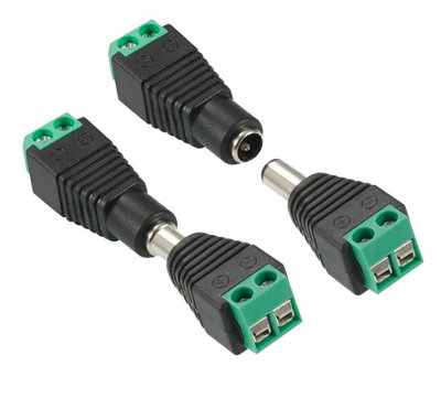 10 Pack 2.1 x 5.5mm 12V Male Female DC Power Connector, Screw Terminal ...