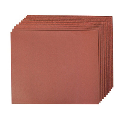 10 PACK 230mm x 280mm Mixed Grit Sanding Sheets Aluminium Oxide Hand ...