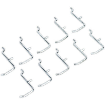 10 PACK 30mm Storage Hooks - Suitable for ys02723 Steel Pegboard Storage Panel - 3