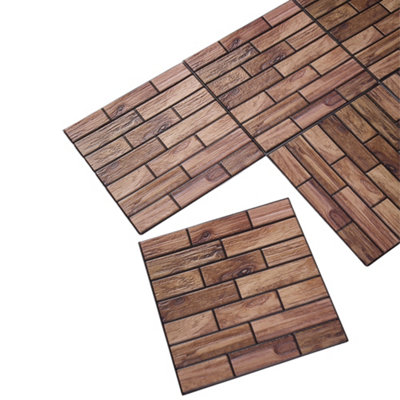 10-Pack 3D Self-Adhesive Wall Tile Stickers