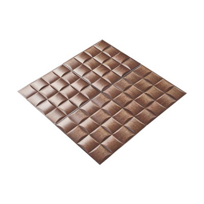 10-Pack 3D Self-Adhesive Wall Tile Stickers