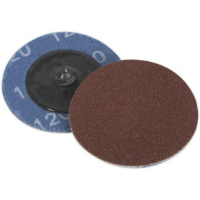 10 PACK - 50mm Quick Change Mini Sanding Discs - 120 Grit Aluminium Oxide Sheet