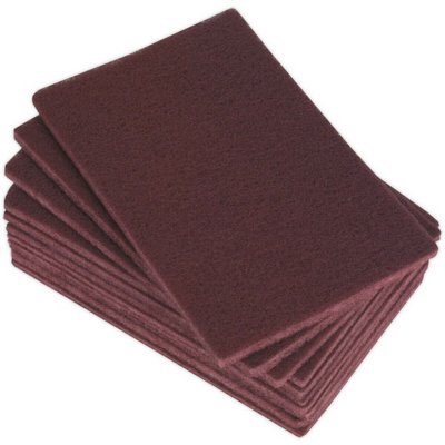 10 PACK Abrasive Finishing Pad - 150 x 230mm - Medium Grade - Long Lasting