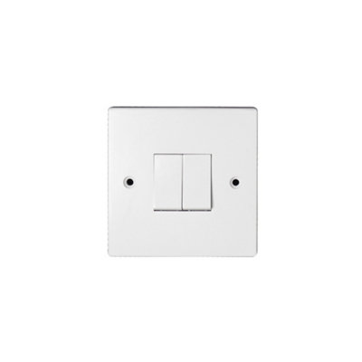 10 Pack Arlec 10A 2 Gang 2 Way White Wall Light Switch 10 Amp Screwed Square Edge