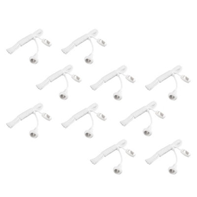 10 Pack Arlec Plastic White Nylon Pull Cord for Ceiling Light Switch Bathroom Toilet Replacement