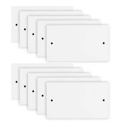 10 Pack Arlec White Screwed Double 2 Gang Blank Plate Blanking Plate Dual Outlet