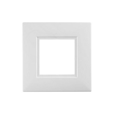 10 Pack Arlec White Single Finger Plate Bakelite suitable for 1 Gang Switches and Sockets Fingerplate