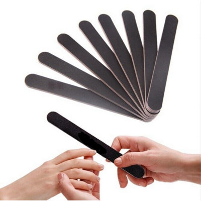 10 Pack Emery Nail File Boards Double-Sided 100 180 Grit Manicure Tool