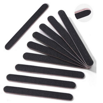 10 Pack Emery Nail File Boards Double-Sided 100 180 Grit Manicure Tool