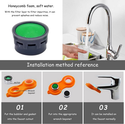 20 Pack Faucet Aerator, Replacement Parts With Faucet Cover Gasket Flow Restrictor Filter Insert