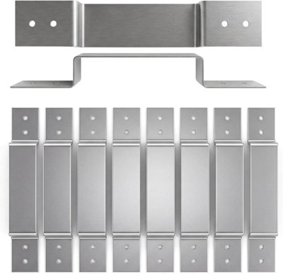 10 Pack Galvanised Fence Post Security Brackets Anti-Rattle Steel Panel ...